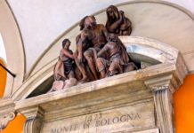 Bologna depredata: la Conad al Monte di Pietà La pietà di Manzini e Fiorni,